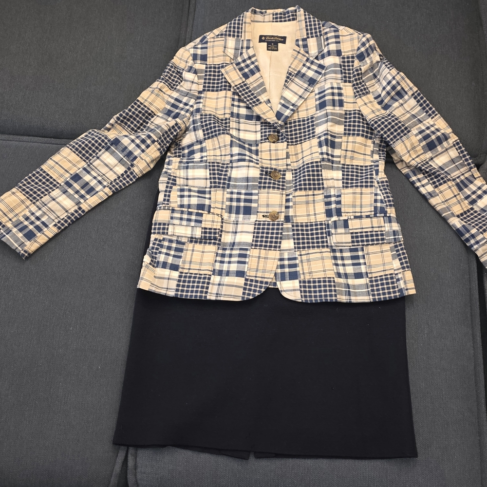 Brooks Brothers Checkered Blazer - Navy and Beige